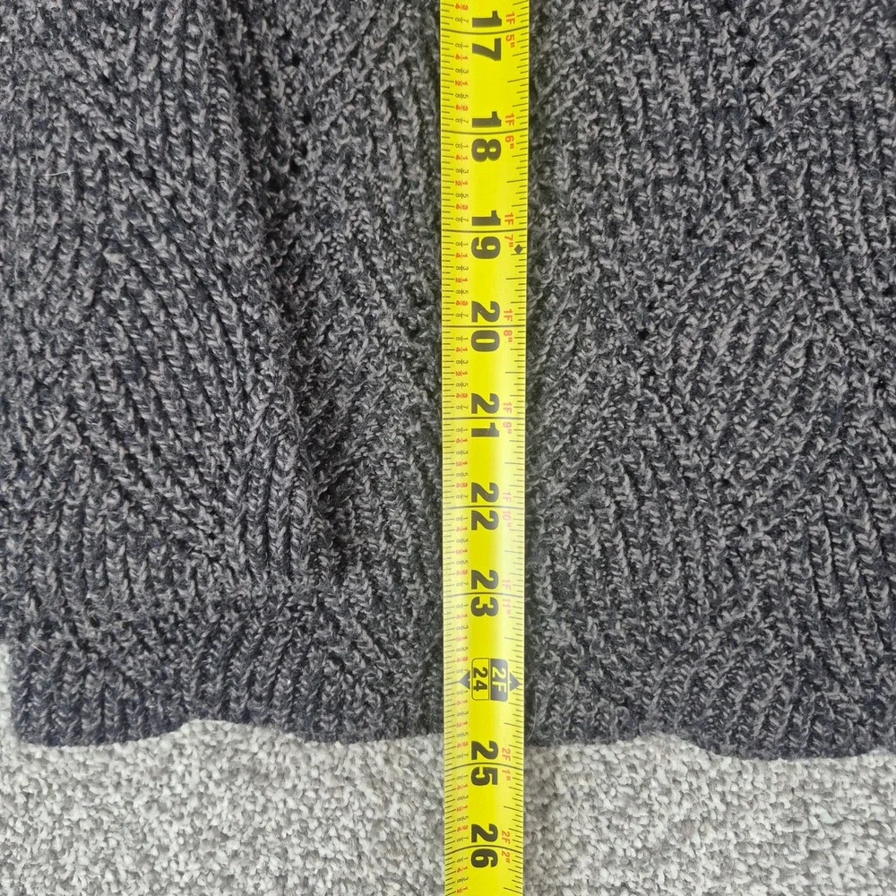 Sundance Champlain Turtleneck Sweater Womens Large‎ Gray Knit Cotton Silk Blend